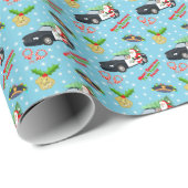 Merry Christmas Police Officer Santa Cop Car ラッピングペーパー (ロールコーナー)