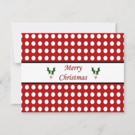 Merry Christmas Polka Dot Holiday Card シーズンカード