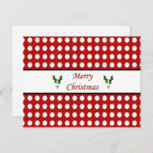 Merry Christmas Polka Dot Holiday Card シーズンカード (正面/裏面)
