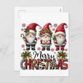 Merry Christmas Postcard | Festive Holiday Greetin シーズンポストカード (正面/裏面)