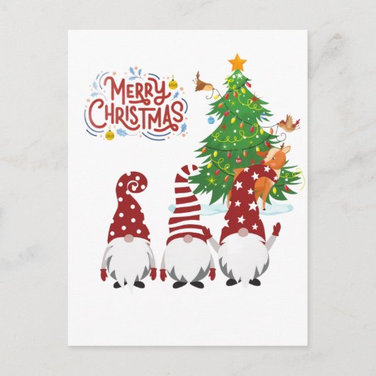 Merry Christmas Postcard | Festive Holiday Greetin シーズンポストカード (正面)
