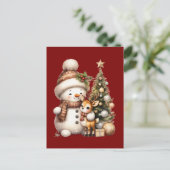Merry Christmas Postcard | Festive Holiday Greetin ポストカード (スタンド正面)