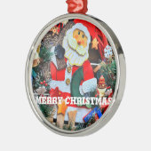 Merry Christmas [Premium Round Ornament] メタルオーナメント (左)