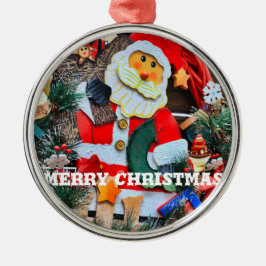 Merry Christmas [Premium Round Ornament] メタルオーナメント