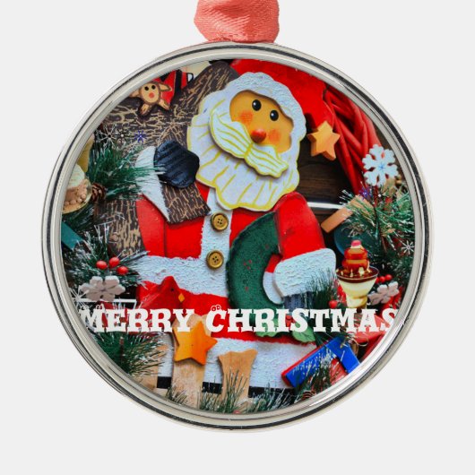 Merry Christmas [Premium Round Ornament] メタルオーナメント (正面)