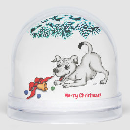 Merry Christmas! Puppy with Bell and Ball