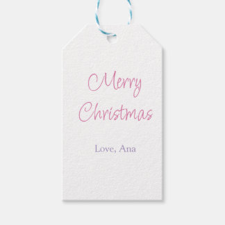 merry christmas purple pink name love holiday simp ギフトタグ