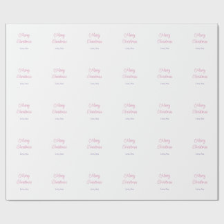 merry christmas purple pink name love holiday simp ラッピングペーパー