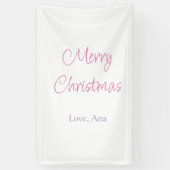 merry christmas purple pink name love holiday simp 横断幕 (縦)