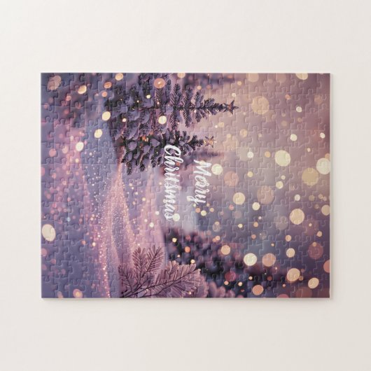 Merry Christmas Puzzle -Customizable Text ジグソーパズル (横)