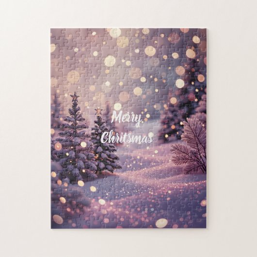 Merry Christmas Puzzle -Customizable Text  ジグソーパズル (縦)