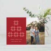 Merry Christmas Quilt star Holiday Design シーズンカード (スタンド正面)