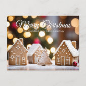 Merry Christmas Real Estate Gingerbread House シーズンポストカード (正面)