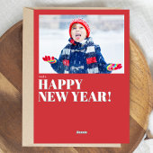 Merry Christmas Red and Green Photo Collage  シーズンカード