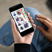 Merry Christmas Red and Green Photo Collage  シーズンカード