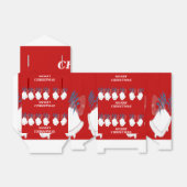 Merry Christmas Red Bells Gablle Gift box フェイバーボックス (折り畳みなし)