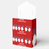 Merry Christmas Red Bells Gablle Gift box フェイバーボックス (オープン)