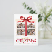 Merry Christmas Red Bow シーズンポストカード (スタンド正面)
