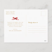 Merry Christmas Red Bow シーズンポストカード (裏面)