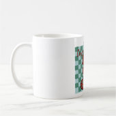 Merry Christmas Red Bow Ornaments Design コーヒーマグカップ (左)