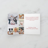 Merry Christmas red bow photo year in review card シーズンカード (内部)