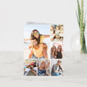 Merry Christmas red bow photo year in review card シーズンカード (裏面)