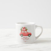 Merry Christmas Red Car – Personalized Holiday  エスプレッソカップ (右)