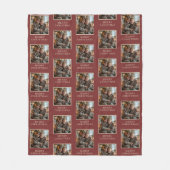 Merry Christmas Red Photo Holiday フリースブランケット (正面)