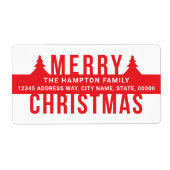 Merry Christmas Red Pines Address ラベル (正面)