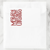 Merry Christmas red Rectangle Sticker 長方形シール (バッグ)