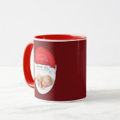 Merry Christmas Red Santa Hat Baby Holiday マグカップ (正面左)
