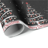 Merry Christmas Red Socks and Baseball Ornaments ラッピングペーパー (ロールコーナー)