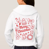 Merry Christmas Red & White Holiday Hoodie (裏面)