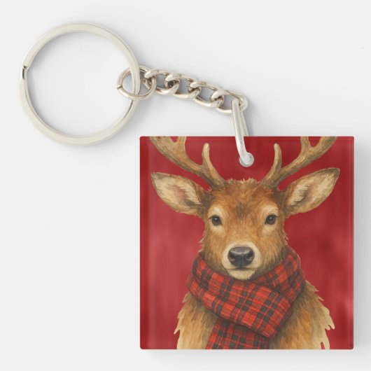 Merry Christmas Reindeer キーホルダー (正面)