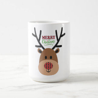 Merry Christmas Reindeer コーヒーマグカップ