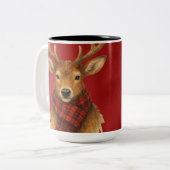 Merry Christmas Reindeer ツートーンマグカップ (正面左)