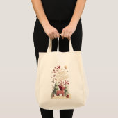 Merry Christmas Reindeer Canvas Tote Bag  トートバッグ (正面(商品))
