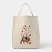 Merry Christmas Reindeer Canvas Tote Bag トートバッグ (裏面)