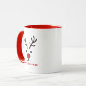 Merry Christmas Reindeer Cute Xmas Personalized  マグカップ (正面左)