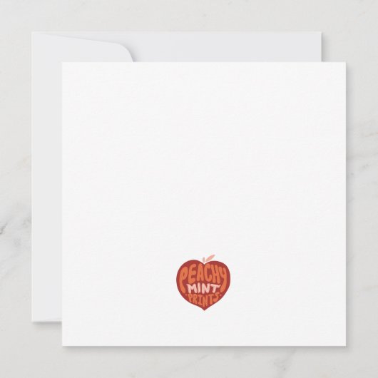 Merry Christmas Retro Bubble Letters Snow Cute  (裏面)