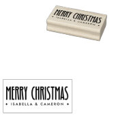 Merry Christmas retro font custom name ラバースタンプ (押印)