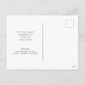 Merry Christmas | Retro Hand Drawn Ornaments Holi シーズンポストカード (裏面)