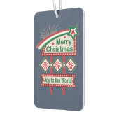 Merry Christmas Retro Marquee – Joy to the World カーエアーフレッシュナー (左)