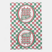 Merry Christmas Retro Marquee – Joy to the World キッチンタオル (縦)