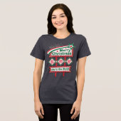 Merry Christmas Retro Marquee – Joy to the World トライブレンドＴシャツ (正面全面)