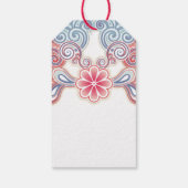 Merry Christmas retro Red and Blue ギフトタグ (裏面)