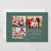 Merry Christmas Retro Script | Custom Four-Photo シーズンカード (裏面)