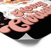 Merry Christmas Retro Tygraphy Santa Nk Hat T Shir ポスター (角)