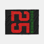 Merry Christmas Retro Xmas December Holiday Men Wo フリースブランケット (正面(横))