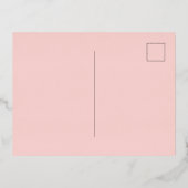 Merry Christmas Rocking Horse Gold Foil Postcard  箔シーズンポストカード (裏面)